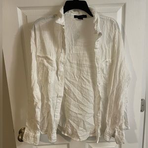 White Sanctuary Linen Long Sleeve Small